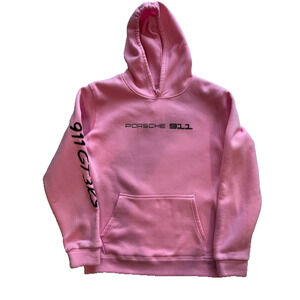 Porsche 911 GT3 Pink Pull Over Hoodie, Medium Sized, Unisex Comfort,Pre-owned